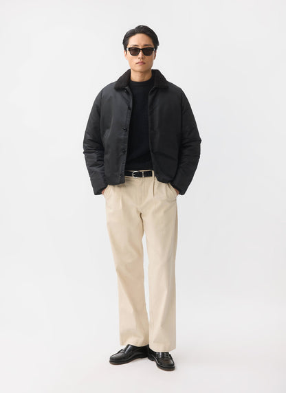 Doppio Bomber Jacket - Nylon - Black | Percival