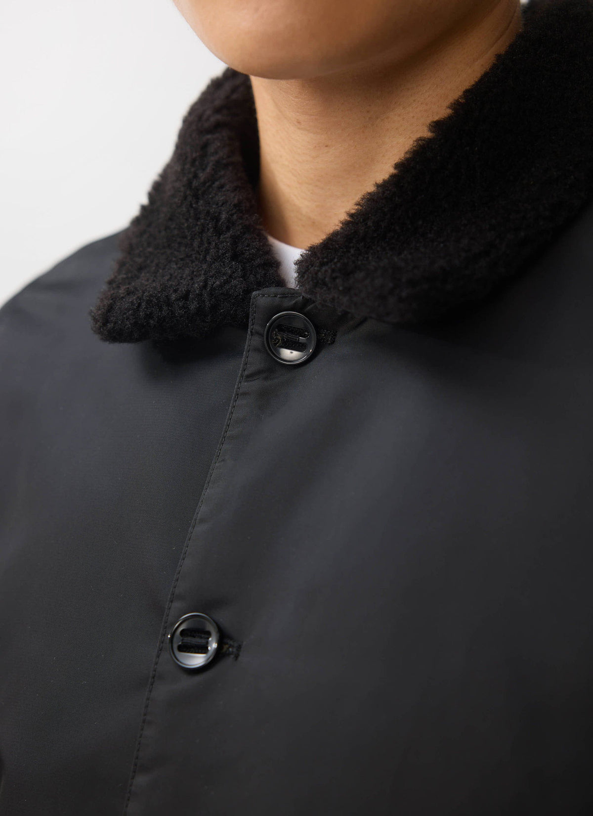 Doppio Bomber Jacket - Nylon - Black | Percival