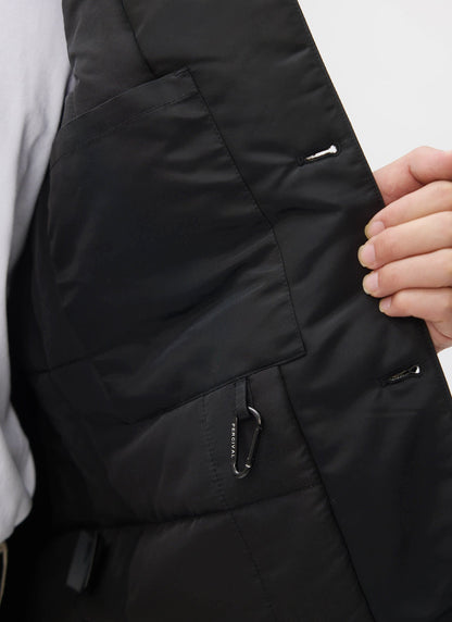 Doppio Bomber Jacket - Nylon - Black | Percival