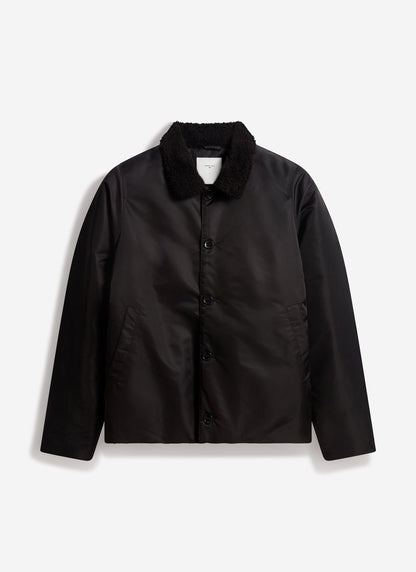 Doppio Bomber Jacket - Nylon - Black | Percival