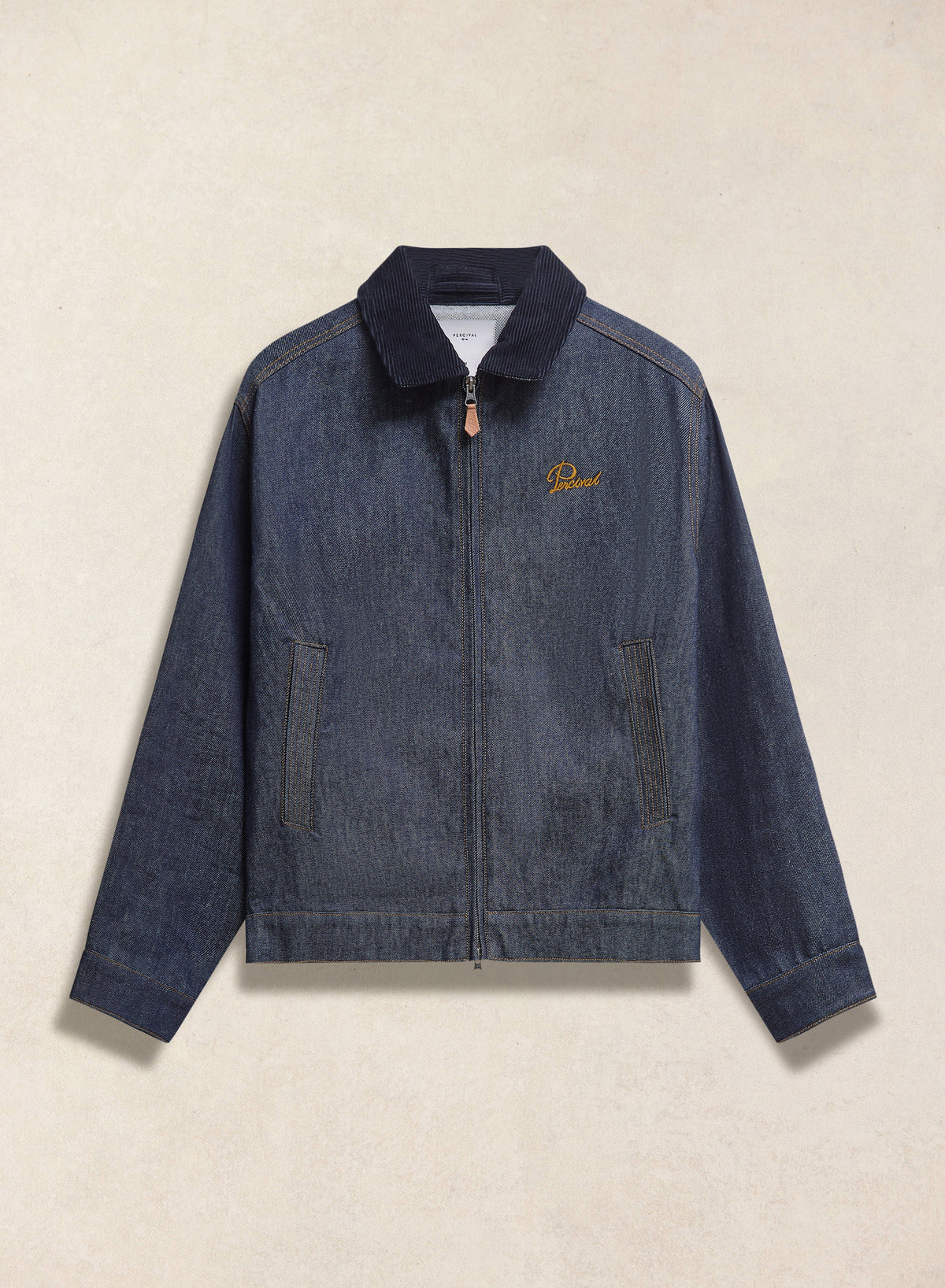 Men's Raw Denim Zip Jacket - Mackey - Indigo | Percival