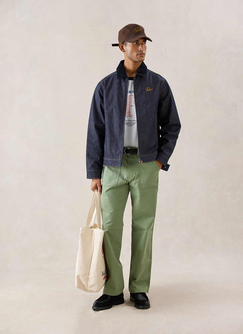 Men's Raw Denim Zip Jacket - Mackey - Indigo | Percival