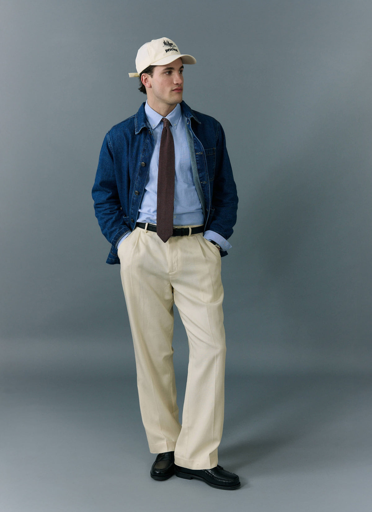 Men's Chore Jacket - Denim - Mid Wash Blue | Percival
