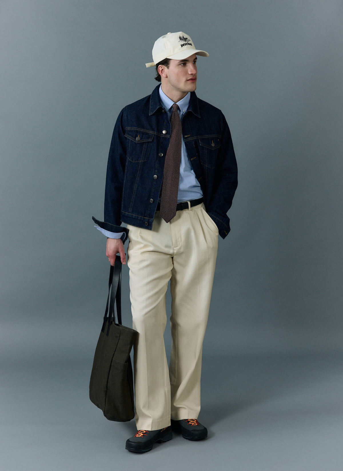 Men's Denim Trucker Jacket - Dark Indigo Blue | Percival
