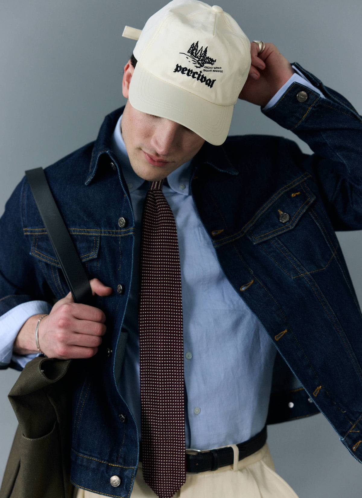 Men's Denim Trucker Jacket - Dark Indigo Blue | Percival