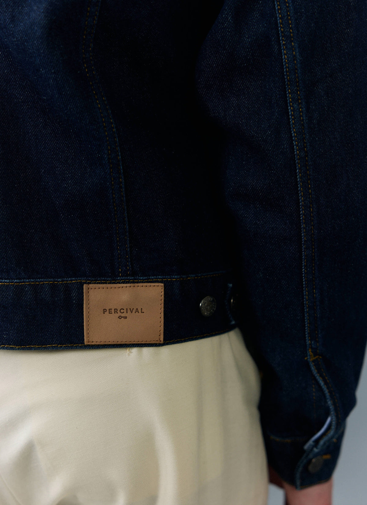 Men's Denim Trucker Jacket - Dark Indigo Blue | Percival