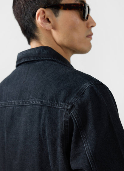 Men's Chore Jacket - Denim - Dark Indigo Blue | Percival
