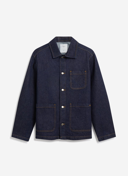 Men's Chore Jacket - Denim - Dark Indigo Blue | Percival