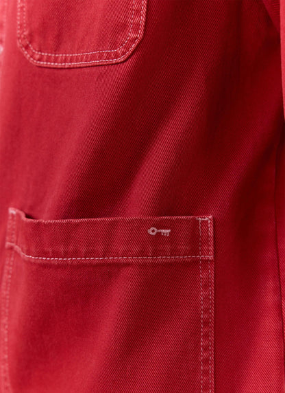 Men's Chore Jacket - Denim - Red | Percival