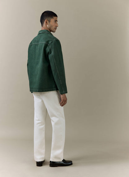 Men's Chore Jacket - Denim - Green | Percival