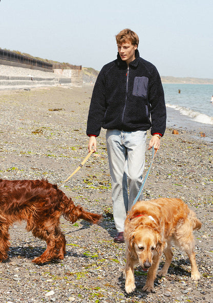 Men's Wool Fleece Jacket - Navy Blue | Percival