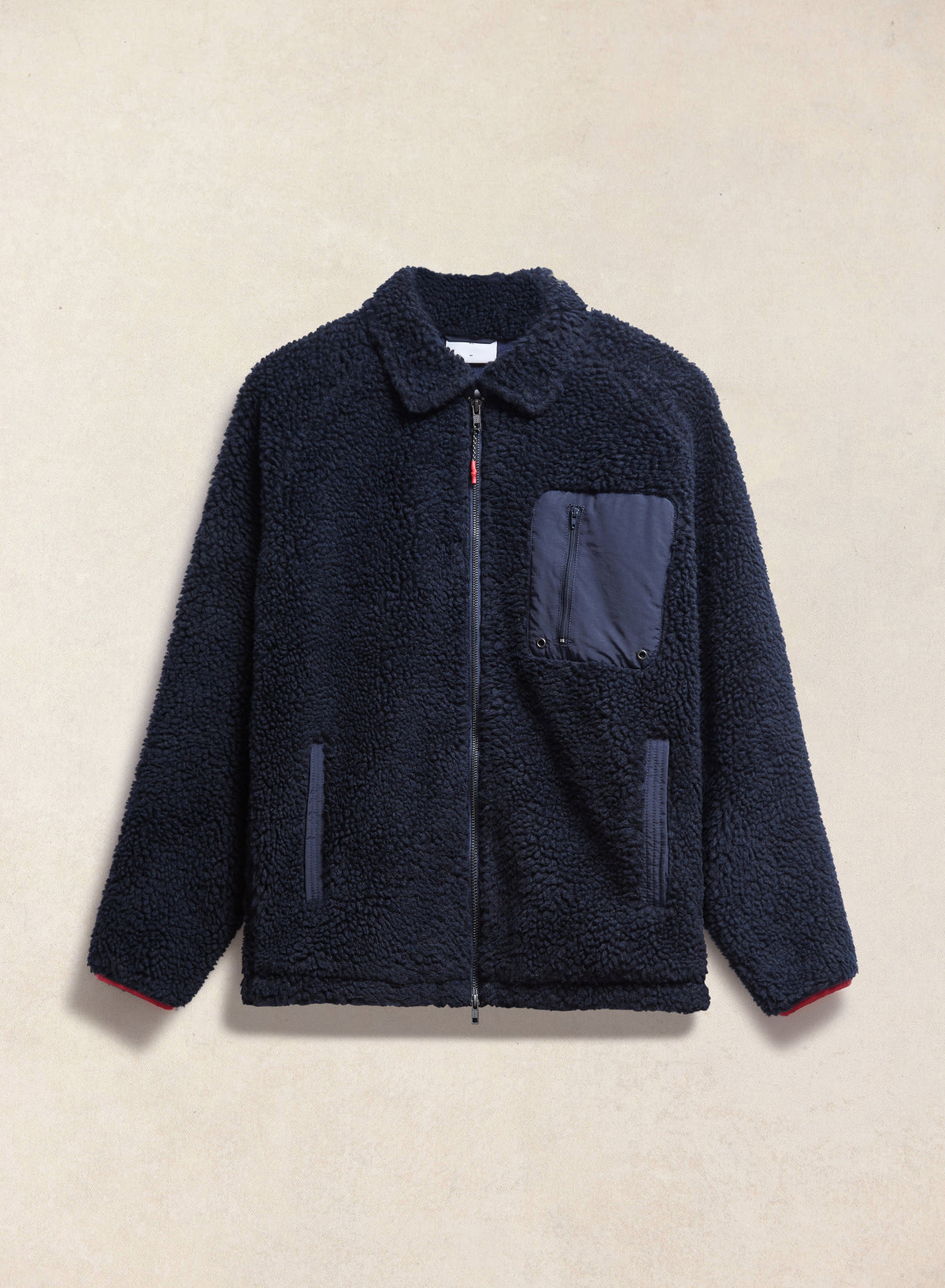 Men's Wool Fleece Jacket - Navy Blue | Percival