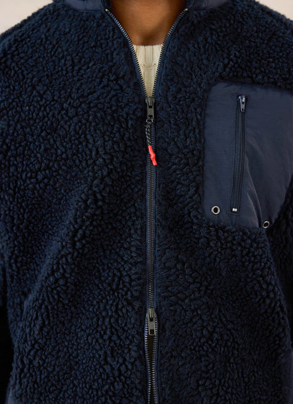 Men's Wool Fleece Jacket - Navy Blue | Percival
