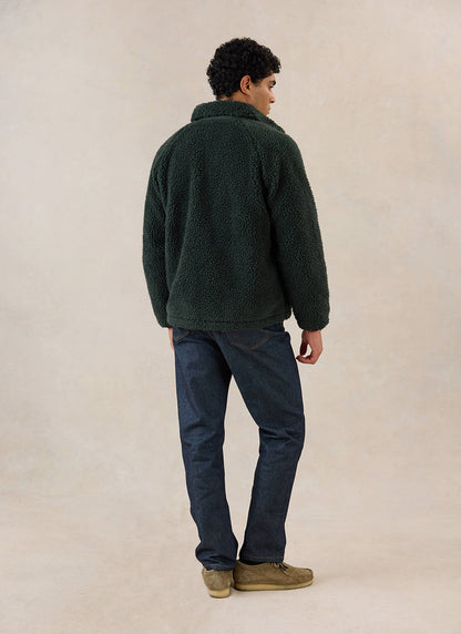 Men's Wool Fleece Jacket - Forest Green | Percival