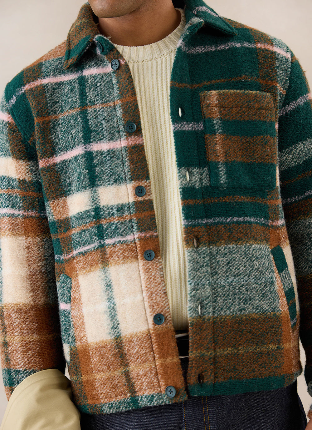 Knowles Overshirt - Wool - Multi Check | Percival