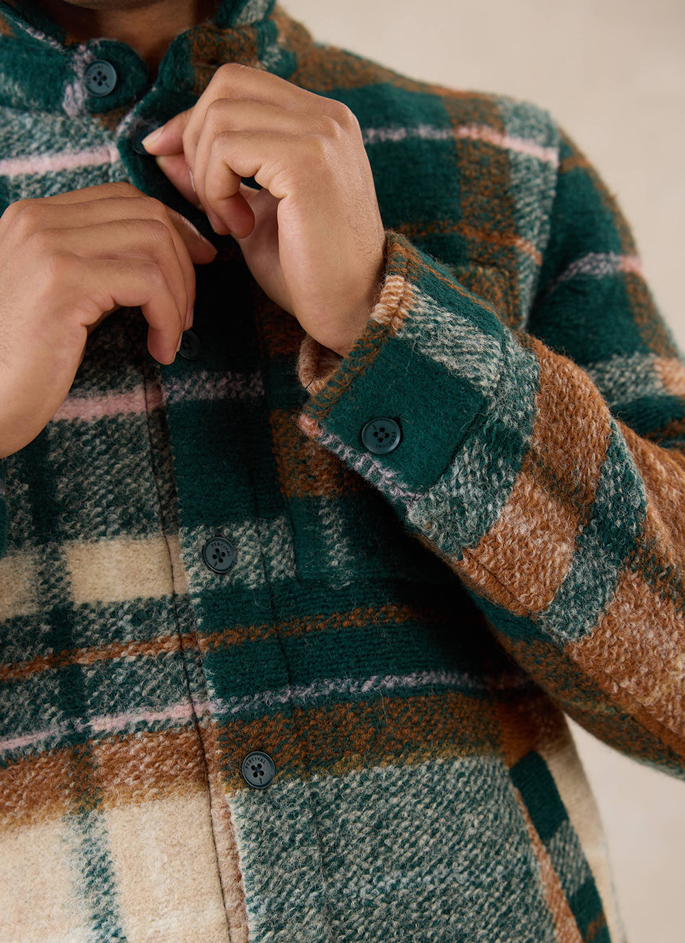 Knowles Overshirt - Wool - Multi Check | Percival