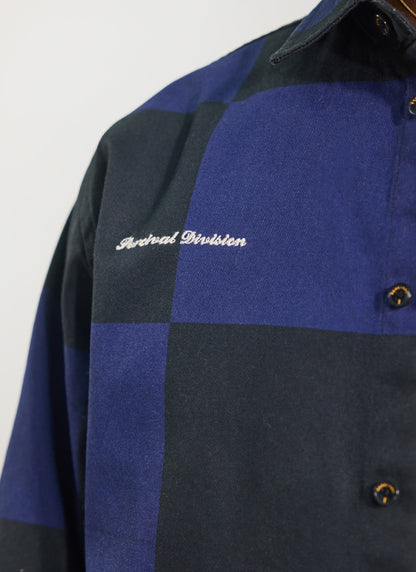 Men's Checkerboard Overshirt x Ford - Navy Blue | Percival
