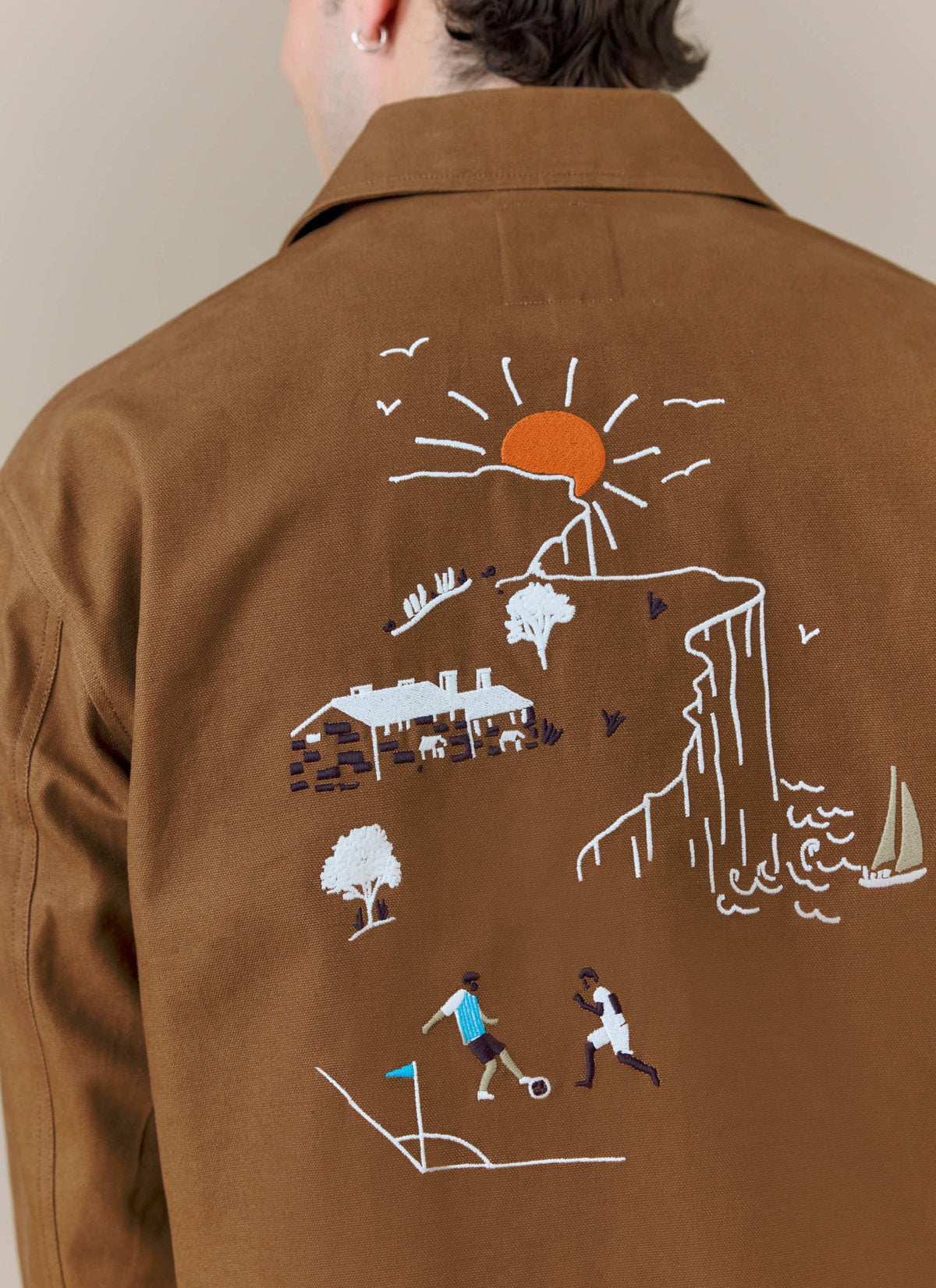 Men's Canvas Overshirt - BHAFC x Percival - Brown - Cotton | Percival