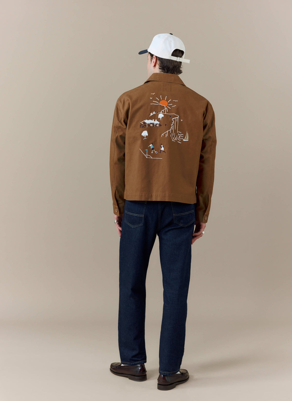 Men's Canvas Overshirt - BHAFC x Percival - Brown - Cotton | Percival