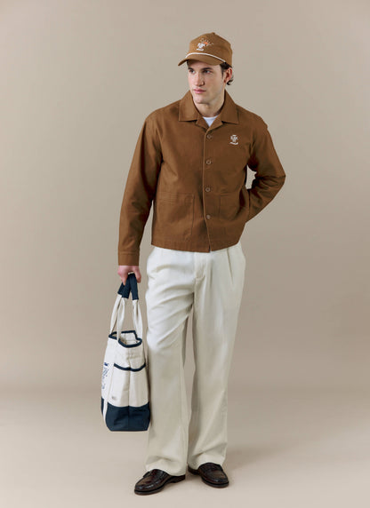 Men's Canvas Overshirt - BHAFC x Percival - Brown - Cotton | Percival