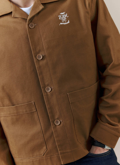 Men's Canvas Overshirt - BHAFC x Percival - Brown - Cotton | Percival