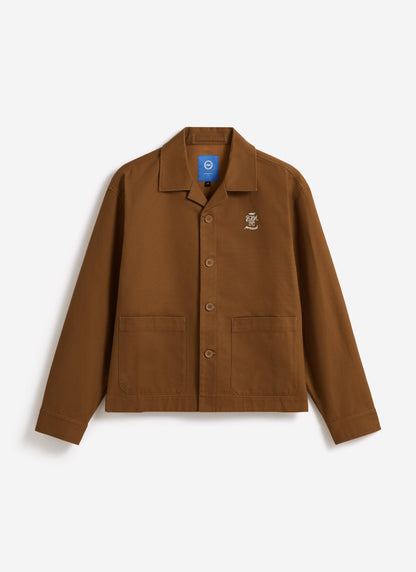 Men's Canvas Overshirt - BHAFC x Percival - Brown - Cotton | Percival