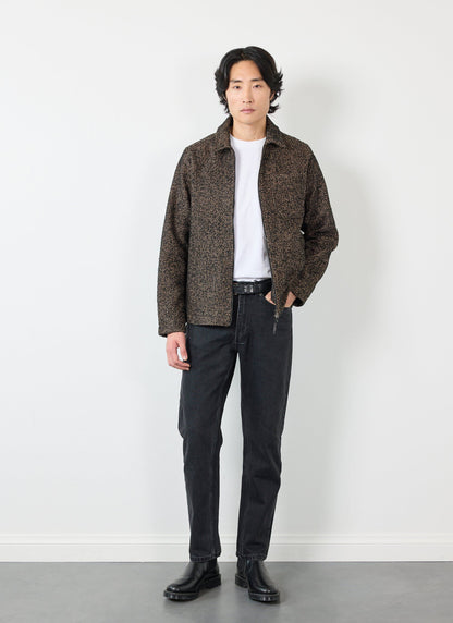 Men's Zip Overshirt - Twill Jacket - Oak Brown | Percival