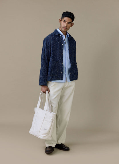 Men's Chore Jacket - Parsons - Cotton - Blue | Percival