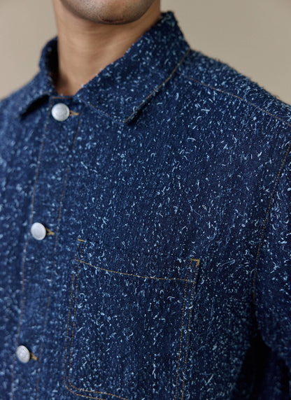 Men's Chore Jacket - Parsons - Cotton - Blue | Percival