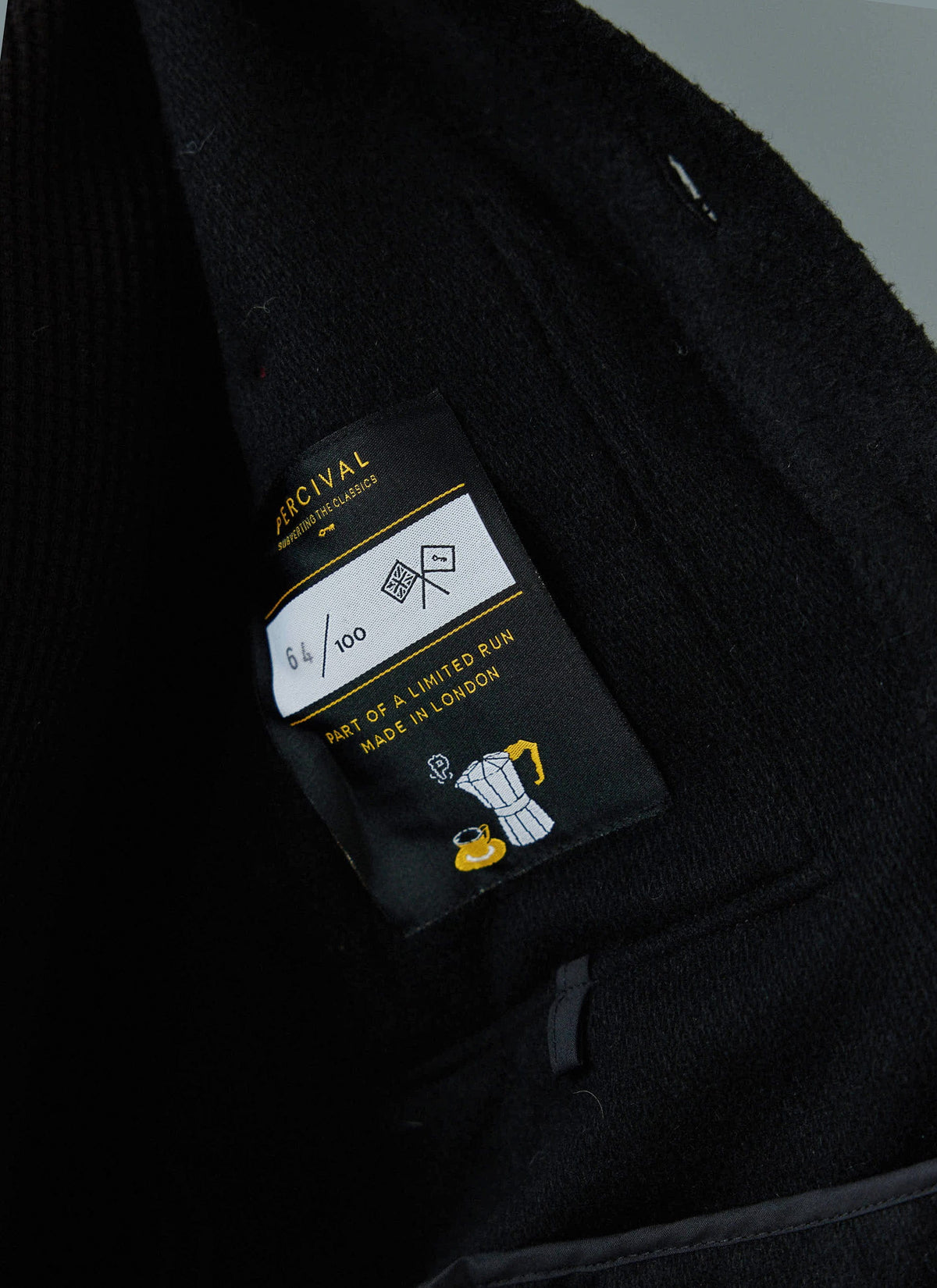 Men's Blanket Overshirt - Casentino Wool - Black | Percival