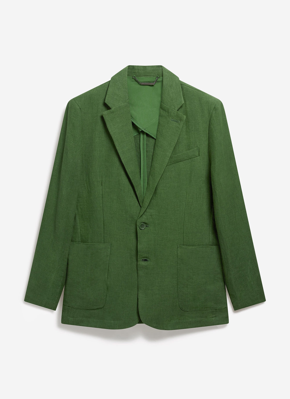 Men's Linen Blazer - Suit Jacket - Forest Green | Percival