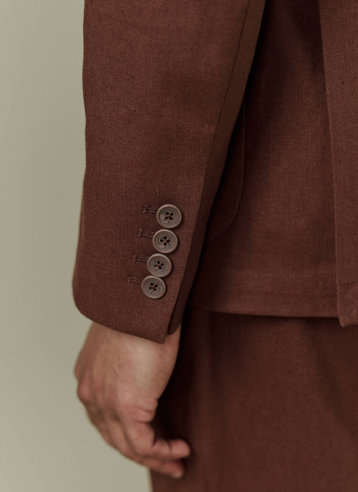Men's Linen Blazer - Suit Jacket - Brown | Percival