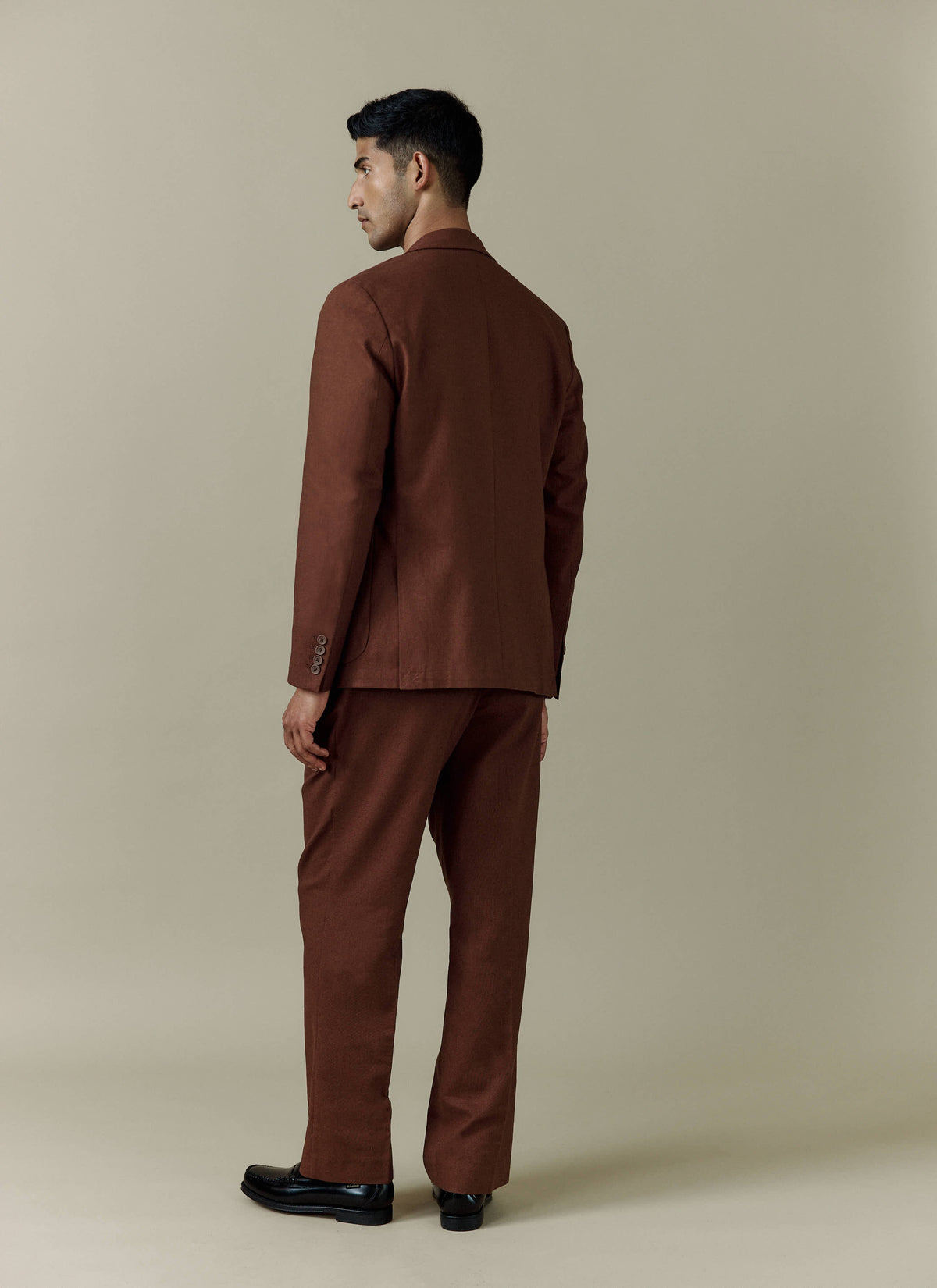 Men's Linen Blazer - Suit Jacket - Brown | Percival
