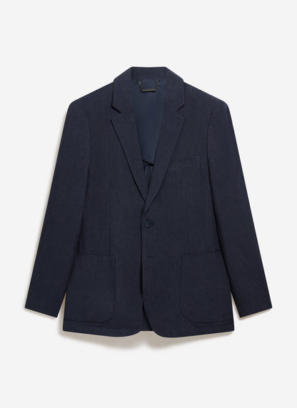 Men's Linen Blazer - Suit Jacket - Navy Blue | Percival