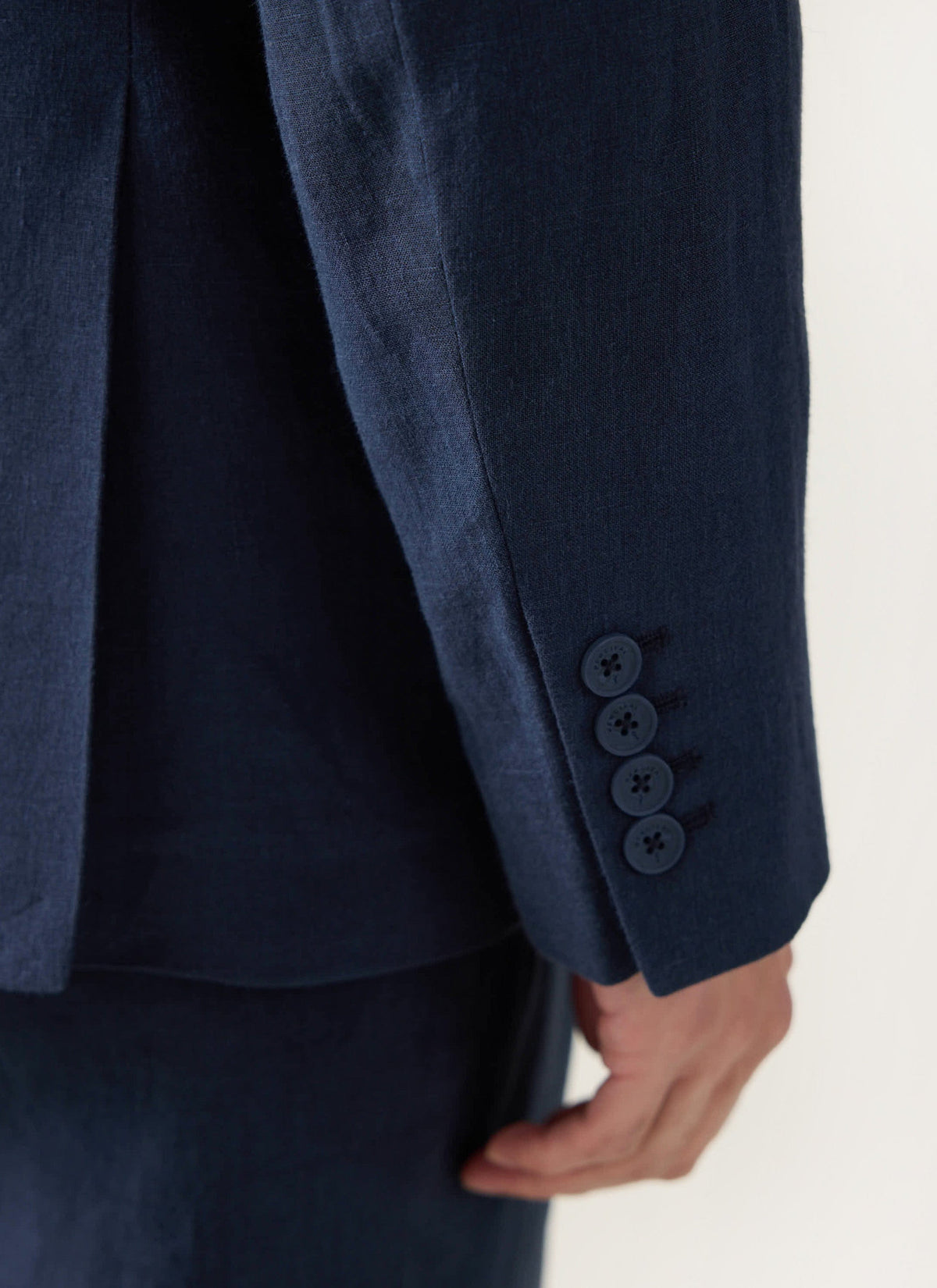Men's Linen Blazer - Suit Jacket - Navy Blue | Percival