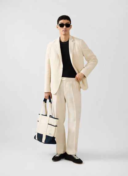 Men's Linen Blazer - Suit Jacket - Cream | Percival