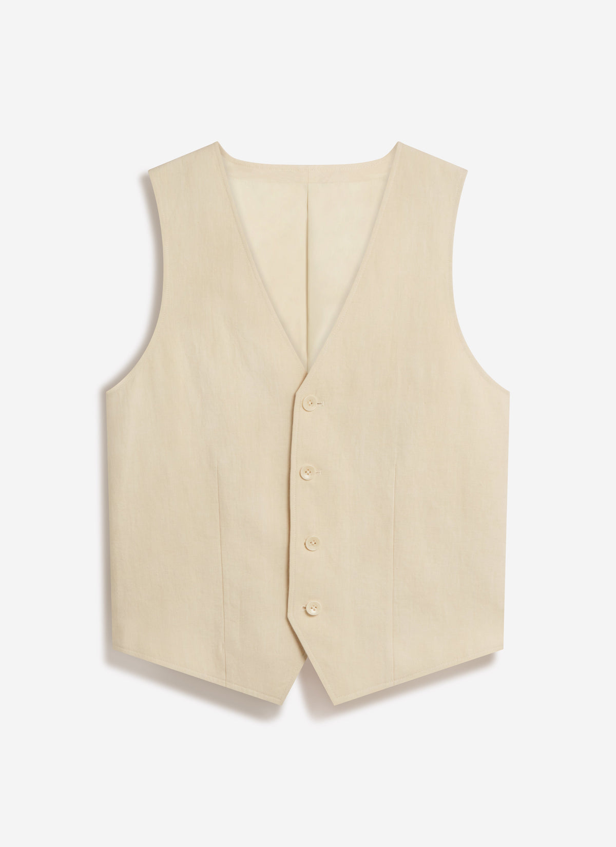 Men's Waistcoat - Linen - Cream | Percival