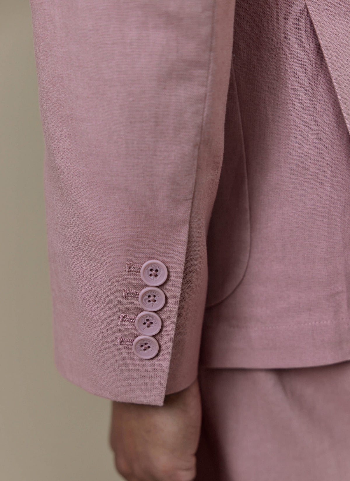 Men's Dusty Pink Tailored Blazer - Linen | Percival