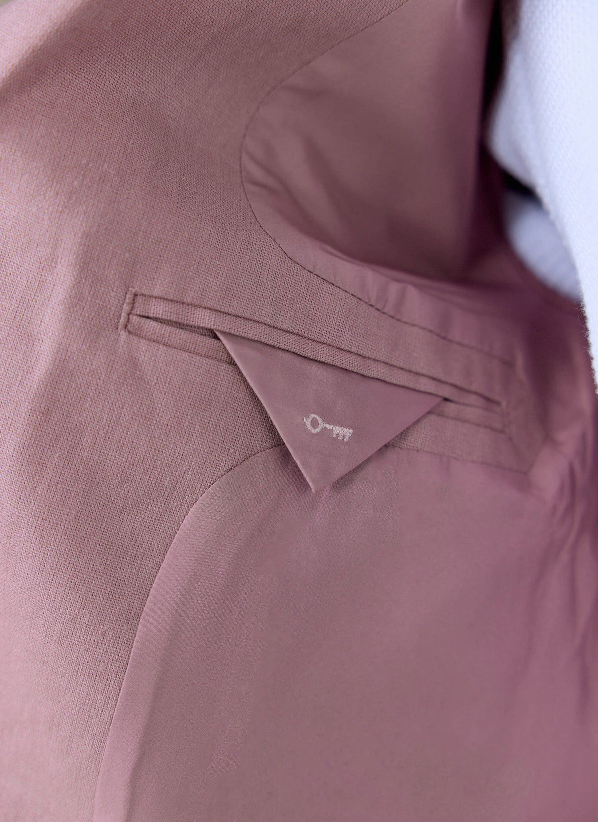Men's Dusty Pink Tailored Blazer - Linen | Percival