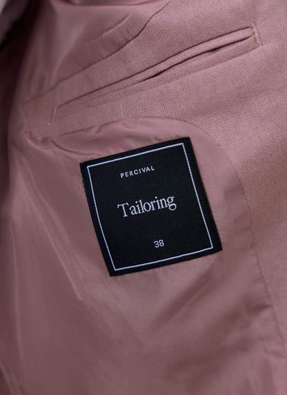 Men's Dusty Pink Tailored Blazer - Linen | Percival