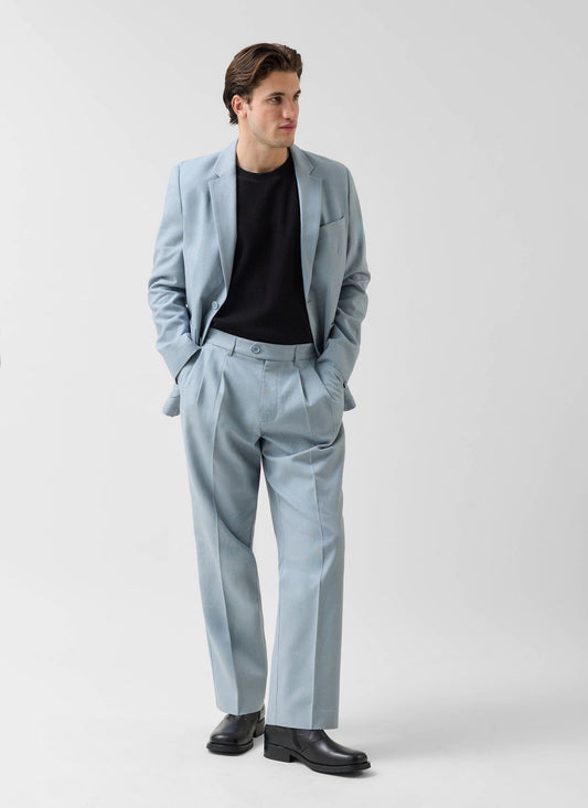 Percival Men's Linen Blazer - Wedding Suit Jacket - Light Blue | Percival