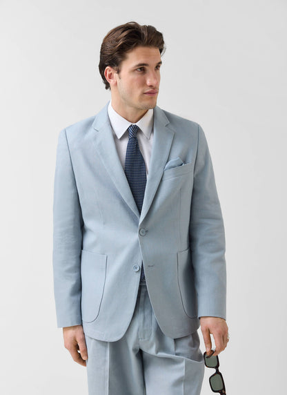 Percival Men's Linen Blazer - Wedding Suit Jacket - Light Blue | Percival