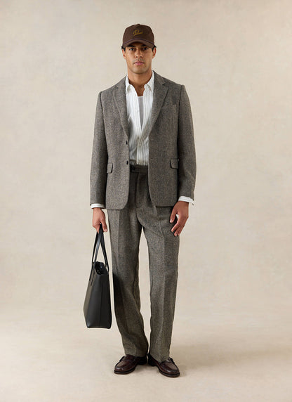 Men's Birdseye Wool Tailored Blazer - Suit Jacket - Grey | Percival