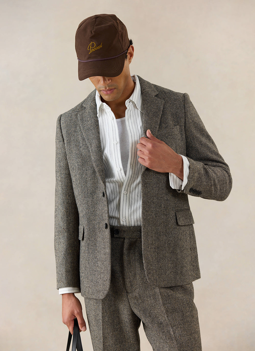 Men's Birdseye Wool Tailored Blazer - Suit Jacket - Grey | Percival