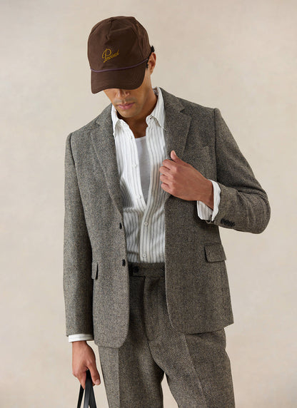 Men's Birdseye Wool Tailored Blazer - Suit Jacket - Grey | Percival