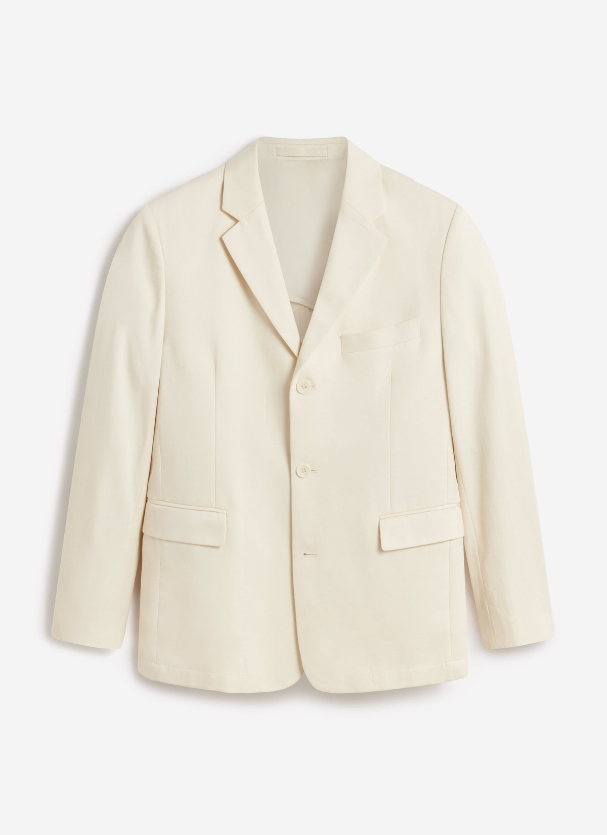Men's 3 Button Blazer - Cream Suit Jacket - Lyocell | Percival