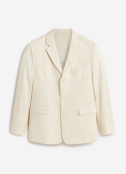 Men's 3 Button Blazer - Cream Suit Jacket - Lyocell | Percival