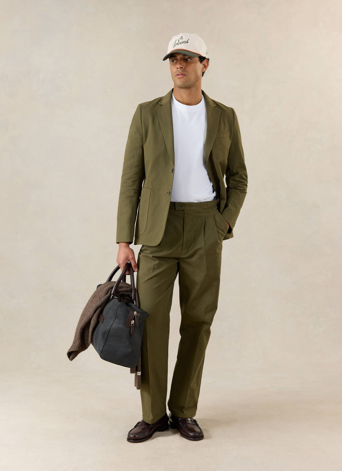 Men's Tailored Moleskin Blazer - Suit Jacket - Forest Green | Percival
