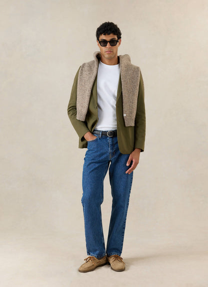 Men's Tailored Moleskin Blazer - Suit Jacket - Forest Green | Percival