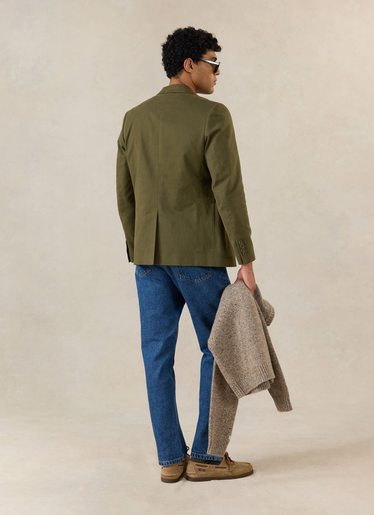 Men's Tailored Moleskin Blazer - Suit Jacket - Forest Green | Percival